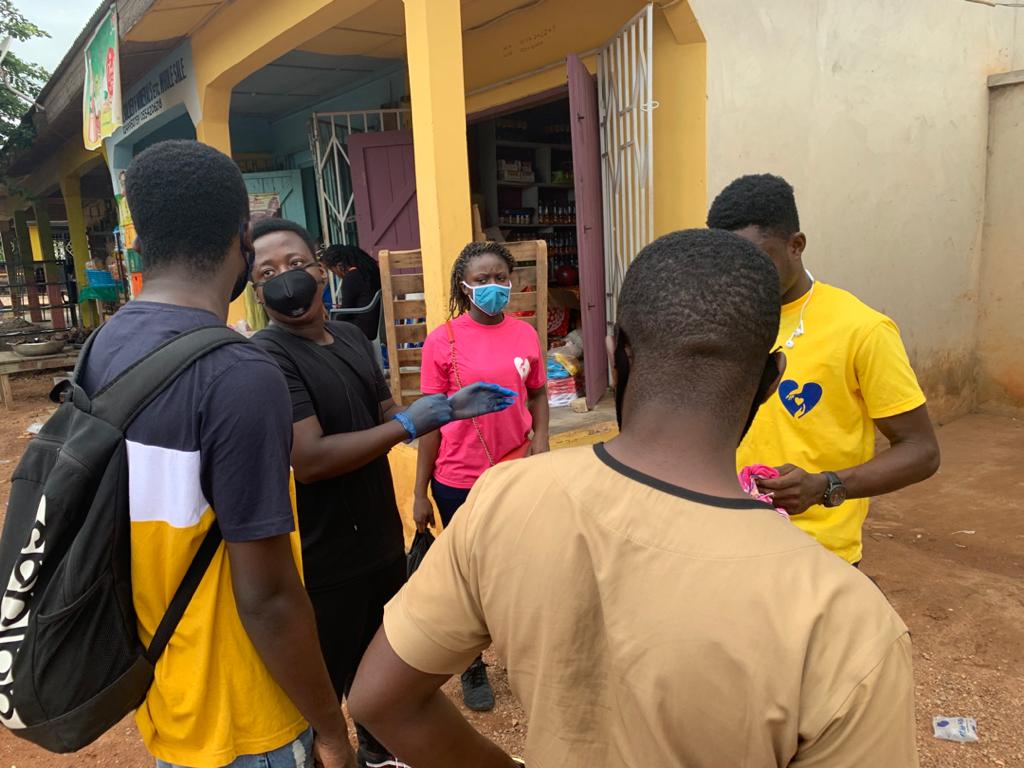 Donation items during the Ejisu community visit