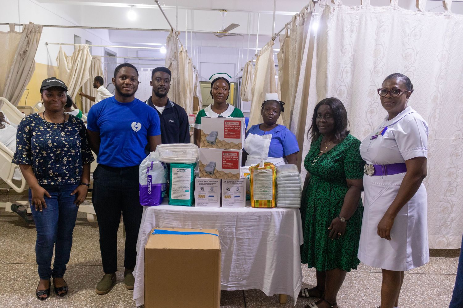 Donation handover at Korle-Bu Stroke Ward in memory of Esther Anokye