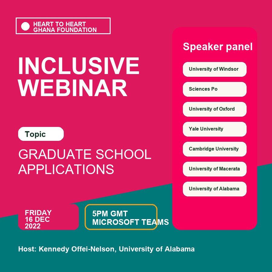 Graduate School Applications webinar graphic