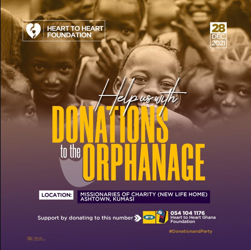 Flyer for donations to Missionaries of Charity New Life Home
