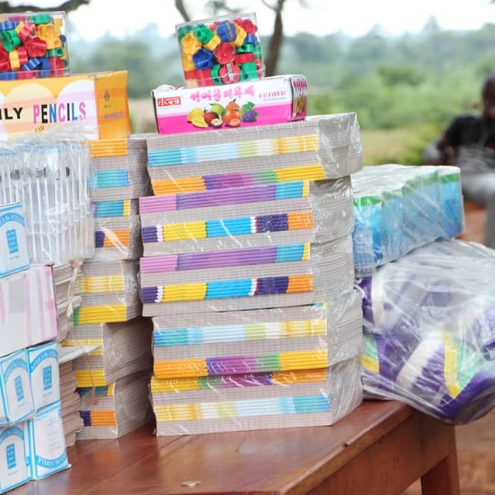 Education support materials prepared for school donation